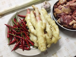 Ginger explodes duck (young ginger fries young duck) practice measure 4