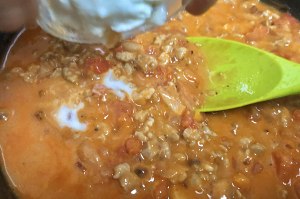 The practice measure of pink of meaning of tomato meat sauce 4