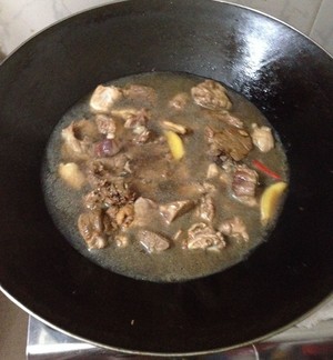 The practice measure of duck of purple perilla stew 4