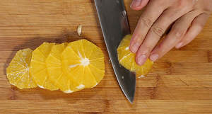 The practice measure of bosom of duck of crackling of French orange flavour 1