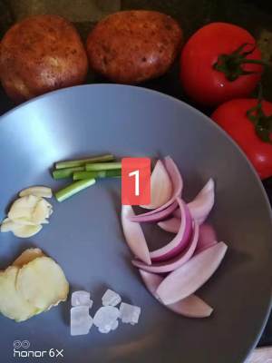 Sirlon of tomato potato stew (darling ate a bowl big) practice measure 1