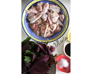 Duck of purple perilla stew (boiler of earth of energy of Yi Lai spy) practice measure 2