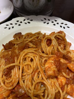 The practice measure of side of meaning of tomato of shelled fresh shrimps 10