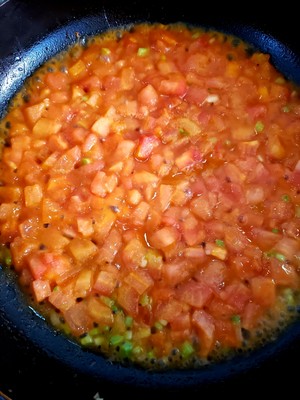 The practice measure of ～ of soup of tomato egg bean curd 4