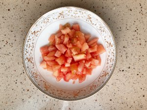 The practice measure of soup of bean curd of stay of proceedings of appetizing tomato acupuncture needle 4