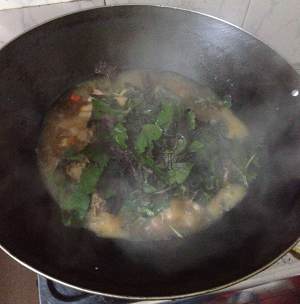 The practice measure of duck of purple perilla stew 5
