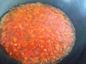 The practice measure of soup of tomato flesh bolus 4
