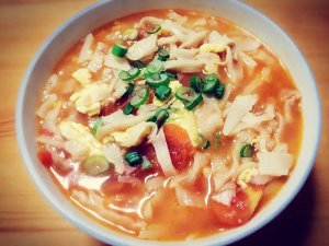 The practice measure of cake of tomato egg braise 6