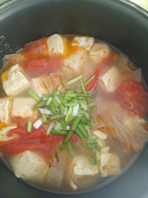The practice measure of the tomato bean curd that stew 3