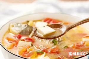 [soup of fish of crucian carp of tomato bean curd] practice measure 8