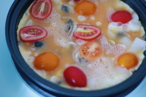 Cheese tomato carbonadoes egg [the breakfast that reduce fat] practice measure 4