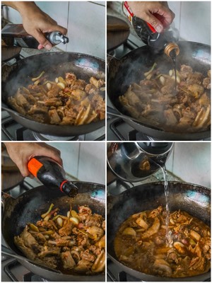 The practice measure of duck of wax gourd stew 4