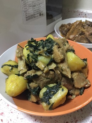 Duck flesh two feed (duck of duck of stew of potato purple perilla, dry stir-fry before stewing) practice measure 30