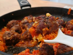 The practice measure of bolus of tomato braise flesh 6