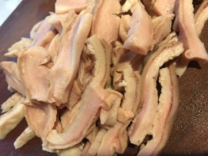 The practice measure of ham of abdomen of beautiful duck pig 2