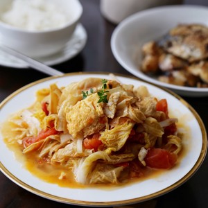 Dried bean milk cream in tight rolls of stew of duck's egg of tomato Chinese cabbage (fabaceous skin) practice measure 14