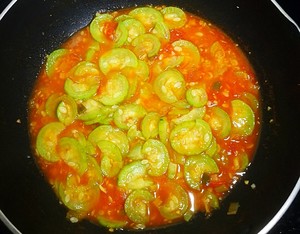 The practice measure that tomato towel gourd scrambles egg 8