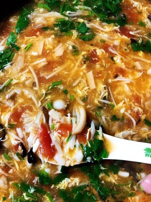The practice measure with super and delicious ^ - ^ of tomato mushroom soup 9