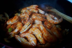 The practice measure of shrimp of pumpkin tomato a kind of dried mushroom 10
