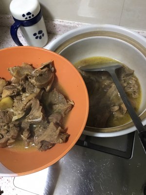 Duck flesh two feed (duck of duck of stew of potato purple perilla, dry stir-fry before stewing) practice measure 22