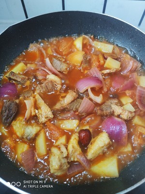 The practice measure of the tomato potato sirlon that stew 4