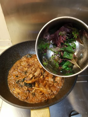 The practice measure of duck of purple perilla stew 10