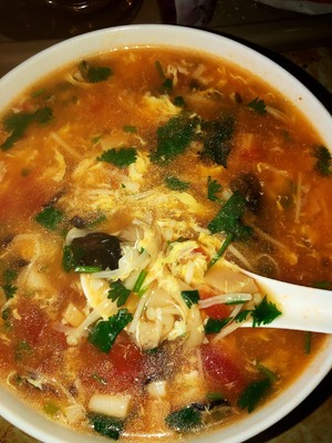 The practice measure with super and delicious ^ - ^ of tomato mushroom soup 8
