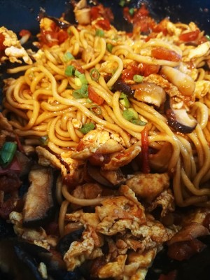 The practice measure of the tomato chow mien that ate not to forget 6