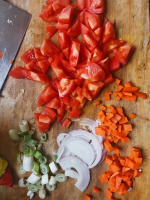 The practice measure of tomato very hot meal 1