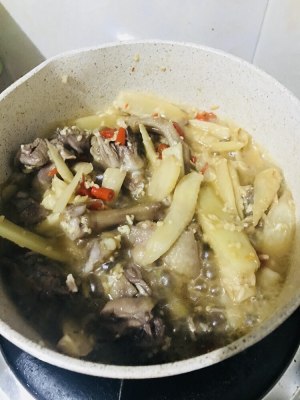 The practice measure of Bao of duck of young ginger stew 6