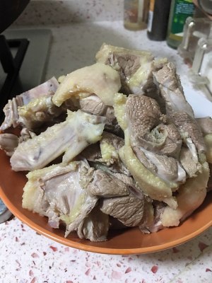 Duck flesh two feed (duck of duck of stew of potato purple perilla, dry stir-fry before stewing) practice measure 7