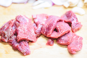 The practice measure of meal of beef of tomato red cook with meat 4
