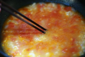 トマト卵のスープの実習尺度8