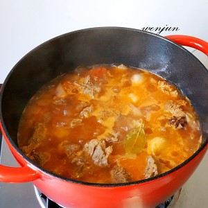 The practice measure of the tomato beef that stew 11