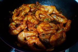 The practice measure of shrimp of pumpkin tomato a kind of dried mushroom 11