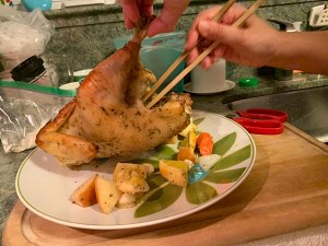 Thanksgiving presses axial dish -- the practice measure of chicken of nurse a fire 6