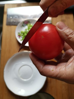Dish of confidential of baking pan of old Zheng home appliance -- the practice measure of tomato egg pizza 2