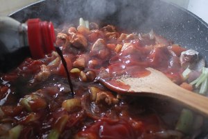 Pork tomato stews dish, Han Zeng " the friend of coffee " practice measure 8
