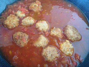 The practice measure of soup of tomato flesh bolus 5