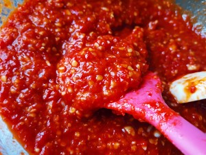 Chili of super go with rice (tomato) the practice measure of sauce 12