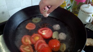 The practice measure of soup of a round mass of food of stay of proceedings of tomato acupuncture needle 9