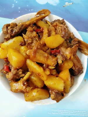 The practice measure of potato stew duck 8