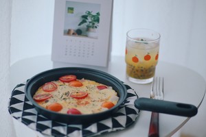 Cheese tomato carbonadoes egg [the breakfast that reduce fat] practice measure 7