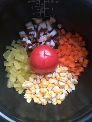 Meal of dawdler tomato stew (electric rice cooker) practice measure 5