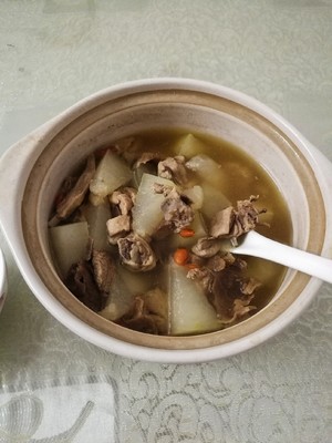 The practice measure of soup of duck of chest of dish of wet Shan wax gourd 7