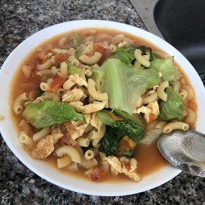 The practice measure of tomato egg macaroni 12
