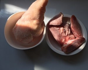 Feline meal (bosom of pigeon breast duck) practice measure 1