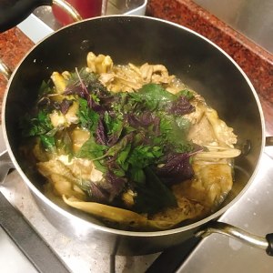 The practice measure of duck of purple perilla stew 5