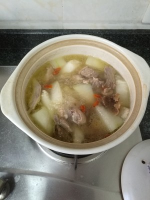 The practice measure of soup of duck of chest of dish of wet Shan wax gourd 6