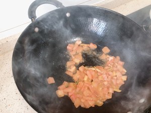 The practice measure of soup of bean curd of stay of proceedings of appetizing tomato acupuncture needle 5